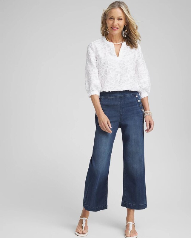 Jacquard Peasant Top - image 2